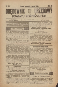 Orędownik Urzędowy Powiatu Koźmińskiego. R.36, nr 18 (3 marca 1923)