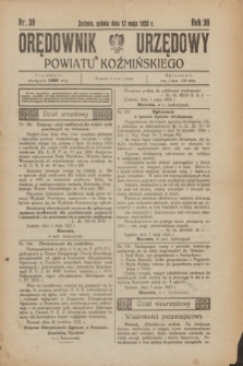 Orędownik Urzędowy Powiatu Koźmińskiego. R.36, nr 38 (12 maja 1923)