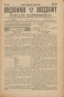 Orędownik Urzędowy Powiatu Koźmińskiego. R.36, nr 53 (4 lipca 1923)