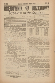 Orędownik Urzędowy Powiatu Koźmińskiego. R.36, nr 56 (14 lipca 1923)