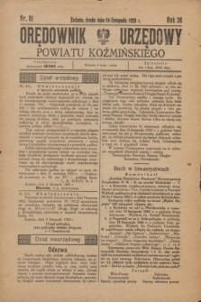 Orędownik Urzędowy Powiatu Koźmińskiego. R.36, nr 91 (14 listopada 1923)