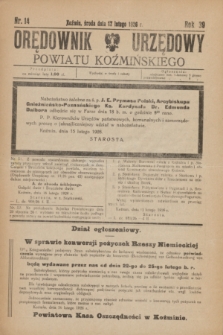 Orędownik Urzędowy Powiatu Koźmińskiego. R.39, nr 14 (17 lutego 1926)