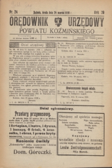 Orędownik Urzędowy Powiatu Koźmińskiego. R.39, nr 24 (24 marca 1926)