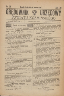 Orędownik Urzędowy Powiatu Koźmińskiego. R.39, nr 26 (31 marca 1926)