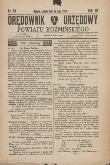 Orędownik Urzędowy Powiatu Koźmińskiego. R.39, nr 39 (15 maja 1926)
