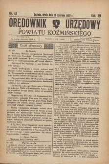 Orędownik Urzędowy Powiatu Koźmińskiego. R.39, nr 48 (16 czerwca 1926)