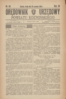 Orędownik Urzędowy Powiatu Koźmińskiego. R.39, nr 50 (23 czerwca 1926)