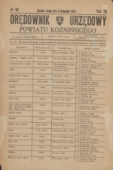 Orędownik Urzędowy Powiatu Koźmińskiego. R.39, nr 88 (3 listopada 1926)