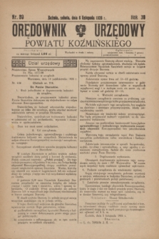Orędownik Urzędowy Powiatu Koźmińskiego. R.39, nr 89 (6 listopada 1926)