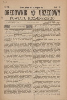 Orędownik Urzędowy Powiatu Koźmińskiego. R.39, nr 95 (27 listopada 1926)