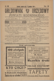 Orędownik Urzędowy Powiatu Koźmińskiego. R.39, nr 99 (11 grudnia 1926)
