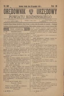 Orędownik Urzędowy Powiatu Koźmińskiego. R.39, nr 103 (29 grudnia 1926)
