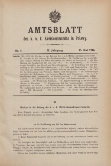 Amtsblatt des k. u. k. Kreiskommandos in Puławy.Jg.2, Nr. 5 (15 Mai 1916)