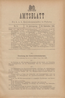 Amtsblatt des k. u. k. Kreiskommandos in Puławy.Jg.2, Nr. 9 (25 September 1916)