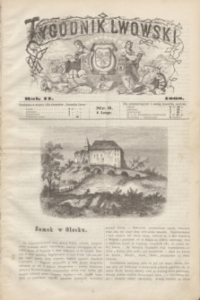 Tygodnik Lwowski. R.2, nr 6 (8 lutego 1868)