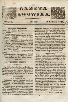 Gazeta Lwowska. 1843, nr 44