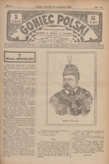 Goniec Polski.R.1, nr 75 (16 kwietnia 1907)