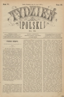 Tydzień Polski. R.6, T.9, nr 25 (20 lipca 1879)