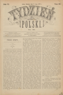 Tydzień Polski. R.6, T.9, nr 26 (27 lipca 1879)