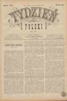 Tydzień Polski. R.7, T.11, nr 40 (3 października 1880)