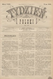 Tydzień Polski. R.8, T.12, nr 17 (24 kwietnia 1881)