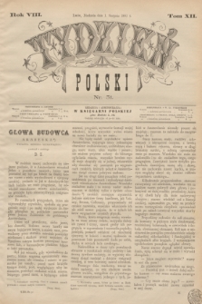 Tydzień Polski. R.8, T.12, nr 31 (1 sierpnia 1881)