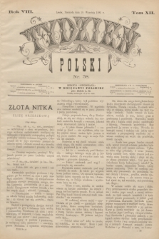 Tydzień Polski. R.8, T.12, nr 38 (18 września 1881)