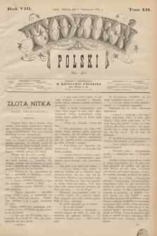 Tydzień Polski. R.8, T.12, nr 40 (2 października 1881)