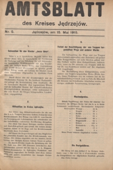 Amtsblatt des Kreises Jędrzejów.1915, Nr. 5 (15 Mai)