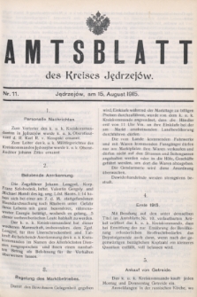 Amtsblatt des Kreises Jędrzejów.1915, Nr. 11 (15 August)