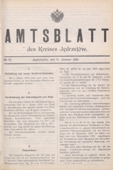 Amtsblatt des Kreises Jędrzejów.1916, № 19 (5 Januar)