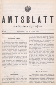 Amtsblatt des Kreises Jędrzejów.1916, № 24 (5 April)