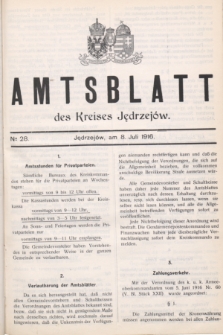 Amtsblatt des Kreises Jędrzejów.1916, № 28 (8 Juli)