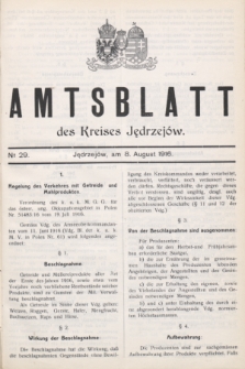 Amtsblatt des Kreises Jędrzejów.1916, № 29 (8 August)