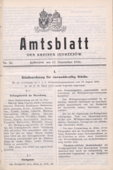 Amtsblatt des Kreises Jędrzejów.1916, nr 36 (12 Dezember)