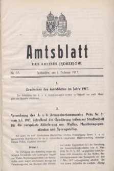 Amtsblatt des Kreises Jędrzejów.1917, nr 37 (1 Februar) + dod.