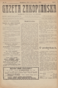 Gazeta Zakopiańska.R.1, nr 12 (1 listopada 1921)