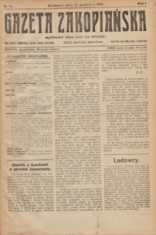 Gazeta Zakopiańska.R.1, nr 15 (15 grudnia 1921)