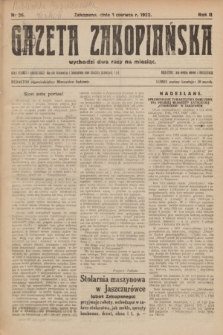 Gazeta Zakopiańska.R.2, Nr 26 (1 czerwca 1922)