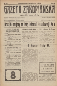 Gazeta Zakopiańska.R.2, Nr 39 (21 października 1922)