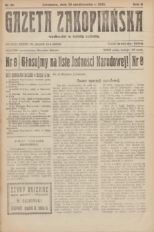 Gazeta Zakopiańska.R.2, Nr 40 (28 października 1922)