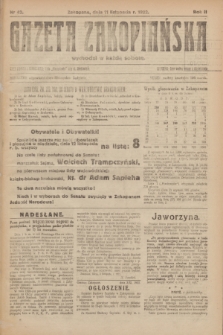 Gazeta Zakopiańska.R.2, Nr 42 (11 listopada 1922)
