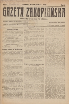 Gazeta Zakopiańska.R.2, Nr 45 (20 grudnia 1922)