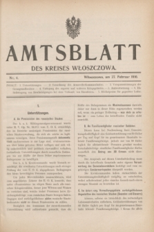 Amtsblatt des Kreises Włoszczowa.1916, Nr. 4 (27 Februar)