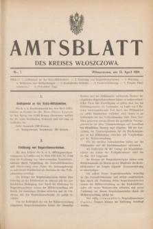 Amtsblatt des Kreises Włoszczowa.1916, Nr. 7 (15 April)