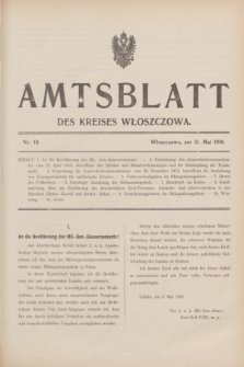 Amtsblatt des Kreises Włoszczowa.1916, Nr. 10 (31 Mai)
