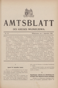 Amtsblatt des Kreises Włoszczowa.1916, Nr. 16 (1 September)