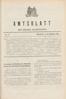 Amtsblatt des Kreises Włoszczowa.1916, Nr. 17 (15 September)