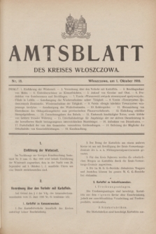Amtsblatt des Kreises Włoszczowa.1916, Nr. 18 (1 Oktober)