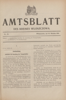 Amtsblatt des Kreises Włoszczowa.1916, Nr. 20 (16 Oktober)
